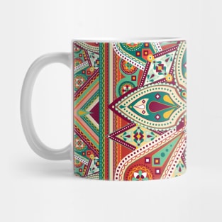 Orange and Green Ornamental Mandala Mug